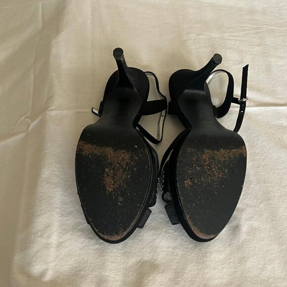 Nina Black Satin Dress Heels with Bling (Size 7N) - Picture 4 of 5